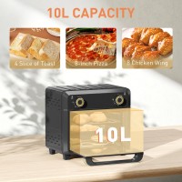 HOMCOM 10L Air Fryer Oven & Mini Oven | Grill, Roast, 1000W