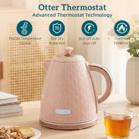 Bollitore HOMCOM & 2-Set Tostapane a Fette | Spegnimento Automatico — Rosa Chiaro