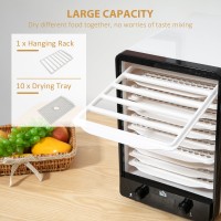 HOMCOM 11-Lade voedseldroger, 40-70℃ Temperatuur en timer