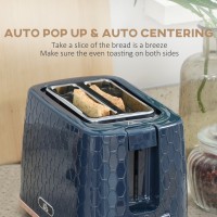 Bollitore HOMCOM & 2-Set Tostapane a Fessure | Spegnimento Automatico — Blu