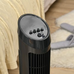 HOMCOM Tower Fan for Bedroom, 30 inch, 6 m/s Powerful Velocity, Standing Floor Fan with 70° Oscillating and 3 Speeds for Home Of