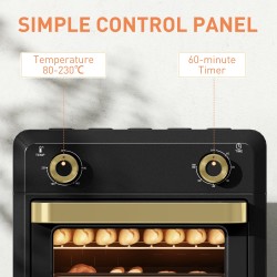 HOMCOM 10L Air Fryer Ovn & Mini Ovn | Grill, Stek, 1000W