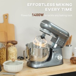 HOMCOM 1300W Yleiskone, lisävarusteilla - hopea