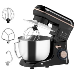 HOMCOM 1300W Planetaria da cucina, con accessori - Nero