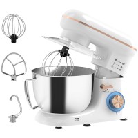 HOMCOM 1300W Küchenstandmixer, mit Zubehör - Weiß