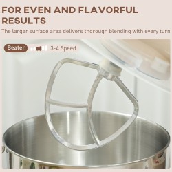 HOMCOM 1300W Køkkenstandmixer, med tilbehør - Beige