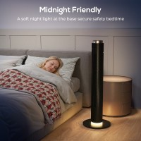 Ventilatore a torre HOMCOM con controllo tramite app WiFi, ventilatore da pavimento con 3 Velocità 4 Modalità, 12 Timer ore e lu