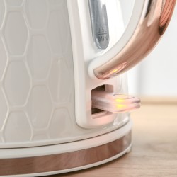 HOMCOM Hervidor & 2-Set de Tostadora de Ranuras | Apagado Automático — Blanco