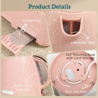 HOMCOM Kettle & 2-Slice Toaster Set | Auto Shut-Off — Light Pink