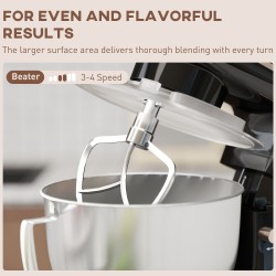 HOMCOM 1300W Køkkenstandmixer, med tilbehør - Sort