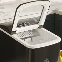 HOMCOM 12kg Countertop Ice Cube Machine, with Scoop - Black