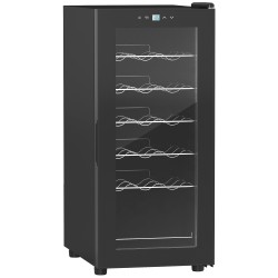 HOMCOM 18-Cave à vin étroite pour bouteilles, avec lumières - Noir