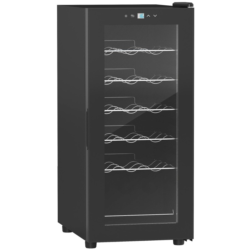 HOMCOM 18-Cave à vin étroite pour bouteilles, avec lumières - Noir