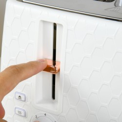 Bouilloire HOMCOM & 4-Ensemble grille-pain à tranches | Ébullition rapide — Blanc