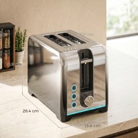 HOMCOM 2-Slice Toaster | 7 Browning Levels, Reheat & Defrost