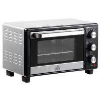 HOMCOM 16L Mini Countertop Oven | 1400W, Timer — Black/Silver
