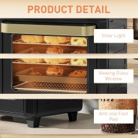 HOMCOM 10L Air Fryer Oven & Mini Oven | Grill, Roast, 1000W