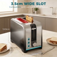 HOMCOM 2-Slice Toaster | 7 Browning Levels, Reheat & Defrost