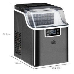 HOMCOM 3.2L Compact Ice Machine | LCD Screen — Black