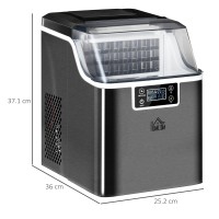 HOMCOM 3.2L Kompakt ismaskine | LCD-skærm — Sort