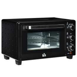 HOMCOM 21L Mini Countertop Oven | Dual Tier, Timer — Black