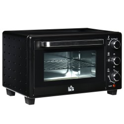 HOMCOM 21L Mini Four de Comptoir | Double Niveau, Minuterie — Noir