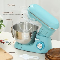 HOMCOM 1300W Sbattitore Elettrico da Cucina, con Accessori - Blu