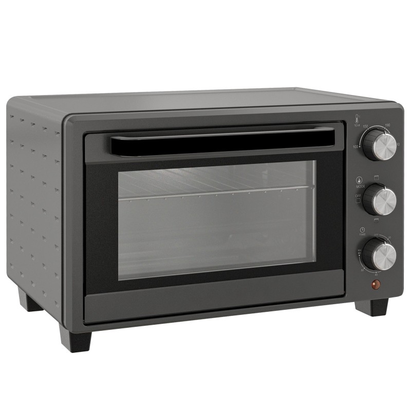 HOMCOM 21L Mini Bovenblad Oven | Dubbel Niveau, Timer — Grijs
