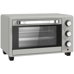 HOMCOM 21L Mini Countertop Oven | Dual Tier, Timer — Silver