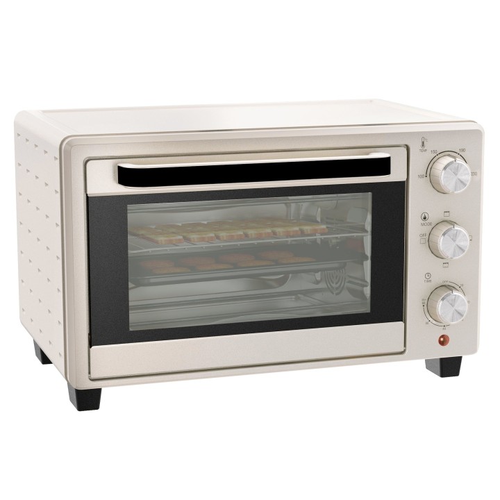 HOMCOM 21L Mini Countertop Oven | Dual Tier, Timer — White