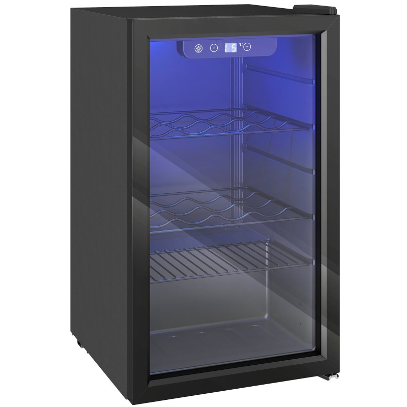 HOMCOM 24-Cave à vin pour bouteilles | 68L, Autoportant — Noir