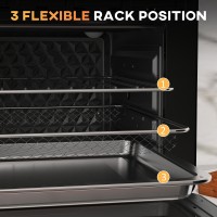 HOMCOM 20L Mini Convection Oven with Air Fry | 7-in-1 — Black