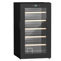 HOMCOM 24-Vinoteca para Botellas | 65L, Pantalla Táctil — Negro