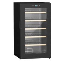 HOMCOM 24-Cantinetta Vini per Bottiglie | 65L, Touch Screen — Nero