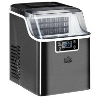 HOMCOM 3.2L Compact Ice Machine | LCD Screen — Black