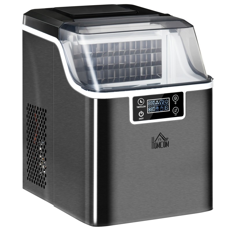 HOMCOM 3.2L Machine à glaçons compacte | Écran LCD — Noir