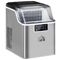 HOMCOM 3.2L Kompakt ismaskine | LCD-skærm — Sølv