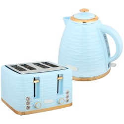 HOMCOM Kettle & 4-Slice Toaster Set | 3000W — Light Blue