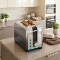 HOMCOM 2-Slice Toaster | 7 Browning Levels, Reheat & Defrost