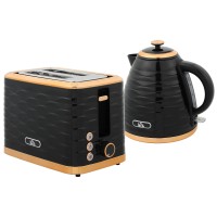 HOMCOM Kettle & 2-Slice Toaster Set | Rapid Boil — Black