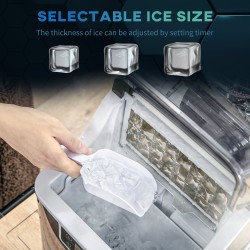HOMCOM 3.2L Compacte ijsmachine | LCD-scherm — Zwart