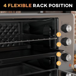 HOMCOM 30L Mini sähköuuni | 60–230°C, ajastin — hopea