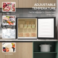 HOMCOM 35L Mini Freezer, -24℃ a -14℃ Temperatura - Nero