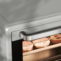 HOMCOM 21L Mini Countertop Oven | Dual Tier, Timer — Silver