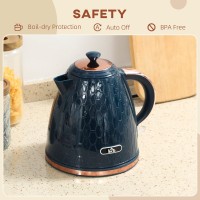 HOMCOM 3000W Rapid Boil Honeycomb Kettle - Dark Blue