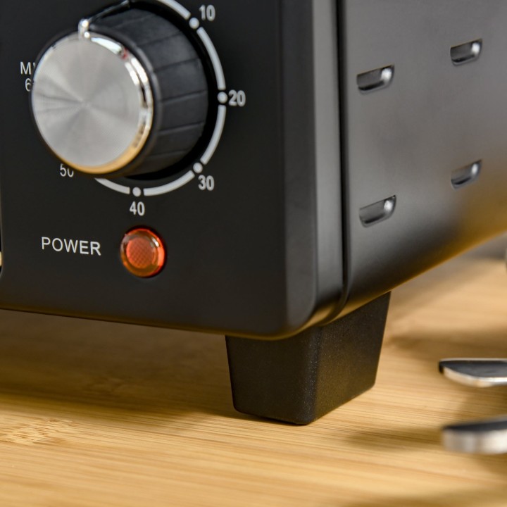 HOMCOM 21L Mini Countertop Oven | Dual Tier, Timer — Black