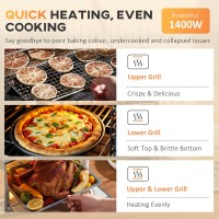 HOMCOM 21L Mini Countertop Oven | Dual Tier, Timer — White