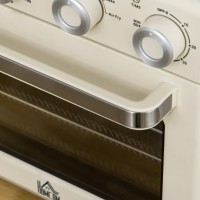 HOMCOM 20L Mini Four Électrique | 7 Fonctions, Air Fry — Crème