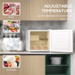 HOMCOM 35L Mini Congelador, -24℃ a -14℃ Temperatura - Blanco