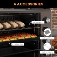 HOMCOM 30L Mini elektrisk ovn | 60–230°C, timer — sølv
